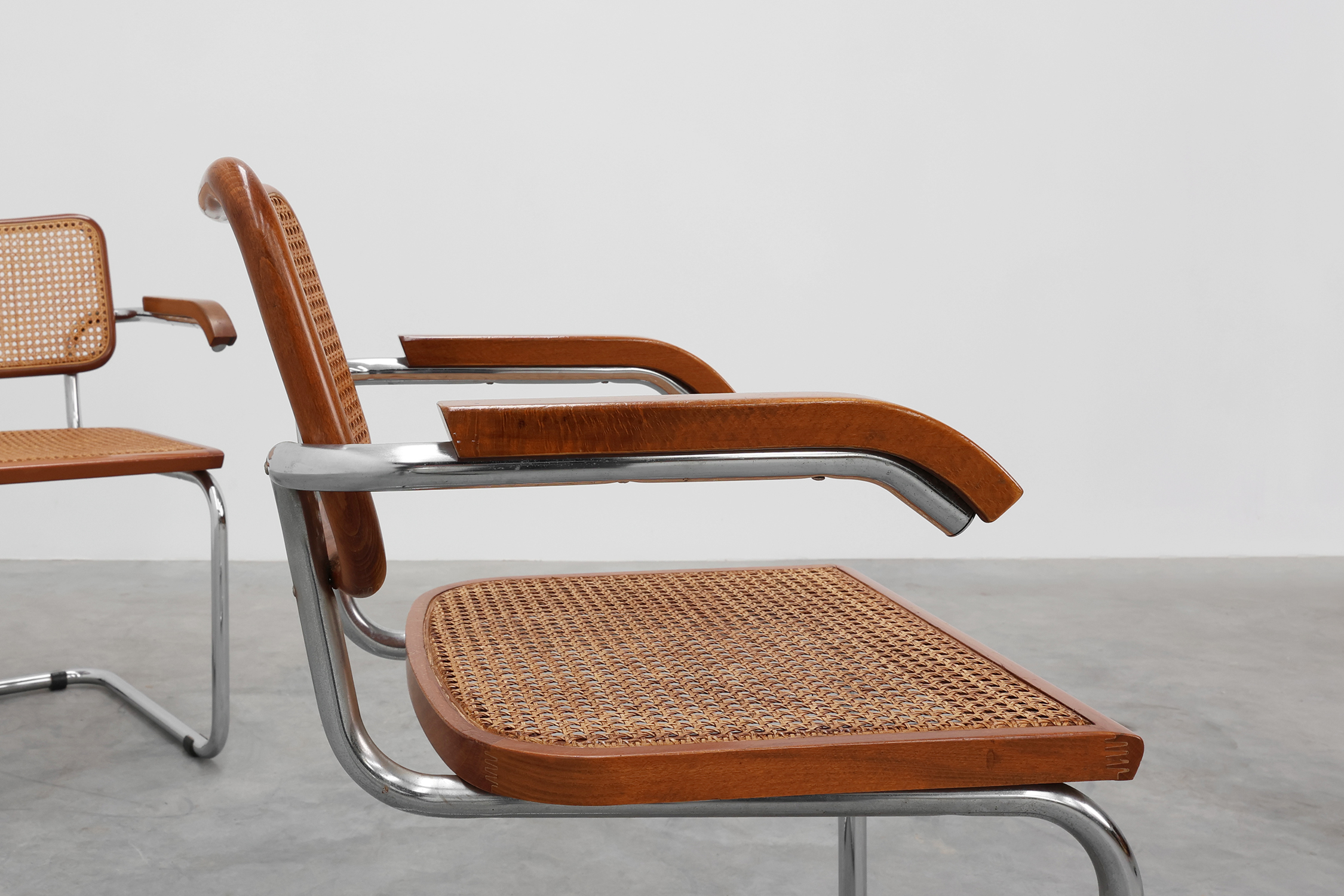 Two Bauhaus Cesca B64 Armchairs by Marcel Breuer, Italy 1928 thumbnail